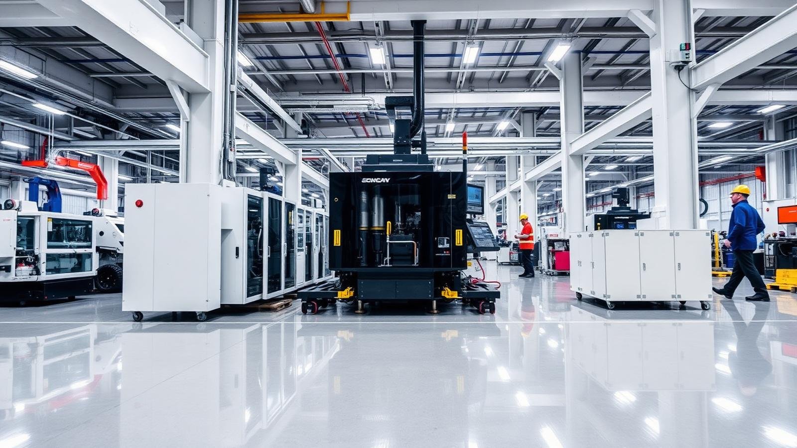 Industrial plant floor maintained by facility staff