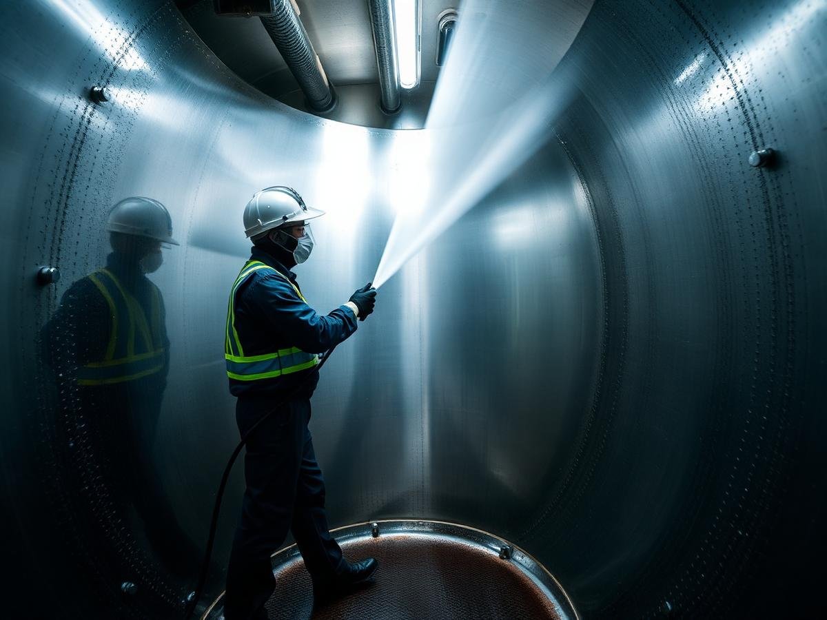 Water tank cleaning service